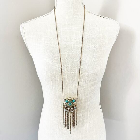 Express Fringe Statement Necklace - Picture 3 of 7